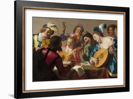 The Concert, 1623-Gerrit van Honthorst-Framed Giclee Print