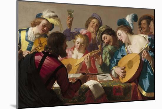 The Concert, 1623-Gerrit van Honthorst-Mounted Giclee Print