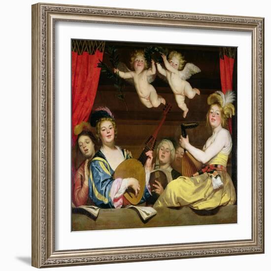 The Concert, 1624-Gerrit van Honthorst-Framed Giclee Print