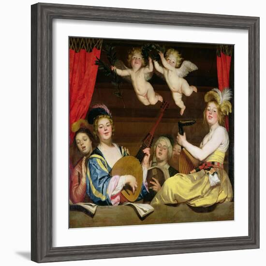 The Concert, 1624-Gerrit van Honthorst-Framed Giclee Print