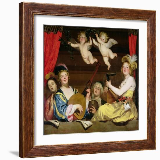 The Concert, 1624-Gerrit van Honthorst-Framed Giclee Print