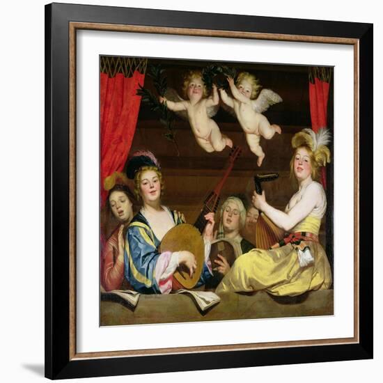 The Concert, 1624-Gerrit van Honthorst-Framed Giclee Print