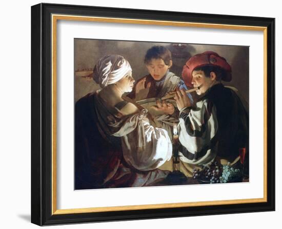 The Concert, C1626-Hendrick Ter Brugghen-Framed Giclee Print