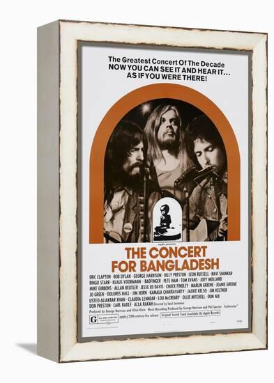 The Concert for Bangladesh, from Left: George Harrison, Leon Russell, Bob Dylan, 1972-null-Framed Stretched Canvas