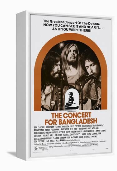 The Concert for Bangladesh, from Left: George Harrison, Leon Russell, Bob Dylan, 1972-null-Framed Stretched Canvas