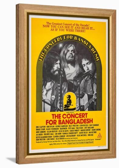 The Concert for Bangladesh, from Left: George Harrison, Leon Russell, Bob Dylan, 1972-null-Framed Stretched Canvas