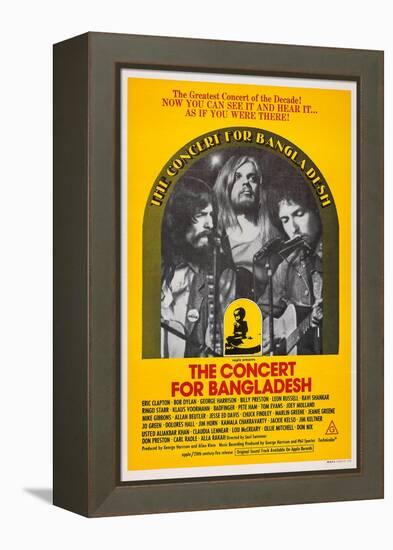 The Concert for Bangladesh, from Left: George Harrison, Leon Russell, Bob Dylan, 1972-null-Framed Stretched Canvas