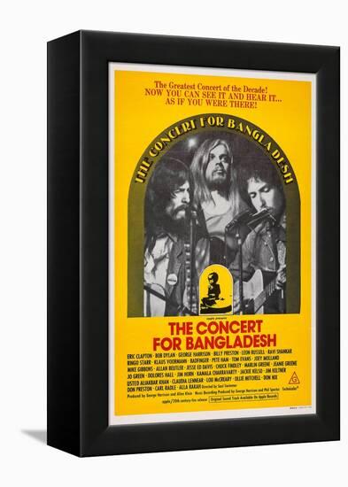 The Concert for Bangladesh, from Left: George Harrison, Leon Russell, Bob Dylan, 1972-null-Framed Stretched Canvas