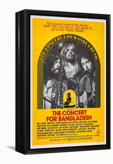 The Concert for Bangladesh, from Left: George Harrison, Leon Russell, Bob Dylan, 1972-null-Framed Stretched Canvas