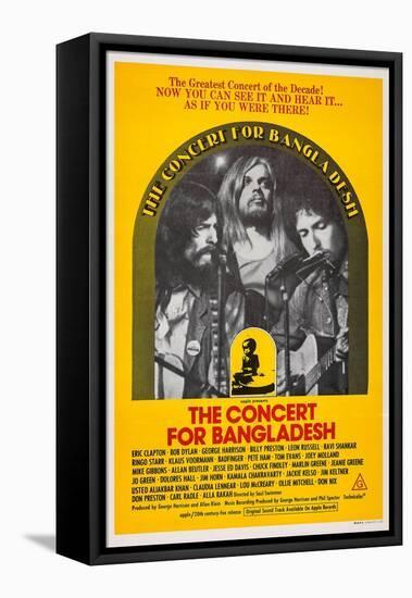 The Concert for Bangladesh, from Left: George Harrison, Leon Russell, Bob Dylan, 1972-null-Framed Stretched Canvas