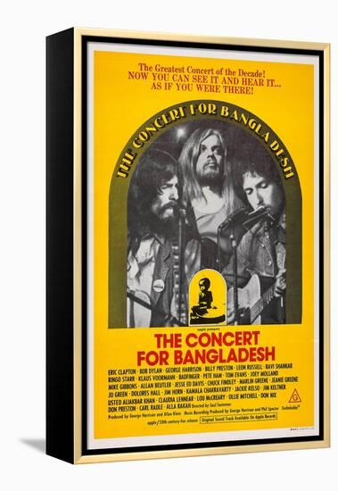 The Concert for Bangladesh, from Left: George Harrison, Leon Russell, Bob Dylan, 1972-null-Framed Stretched Canvas