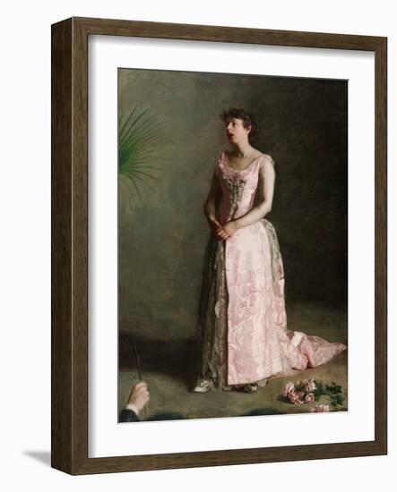 The Concert Singer, 1890-92 (Oil on Canvas)-Thomas Cowperthwait Eakins-Framed Giclee Print