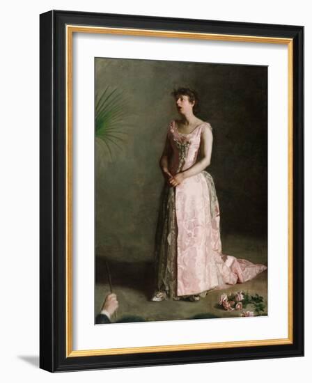 The Concert Singer, 1890-92 (Oil on Canvas)-Thomas Cowperthwait Eakins-Framed Giclee Print