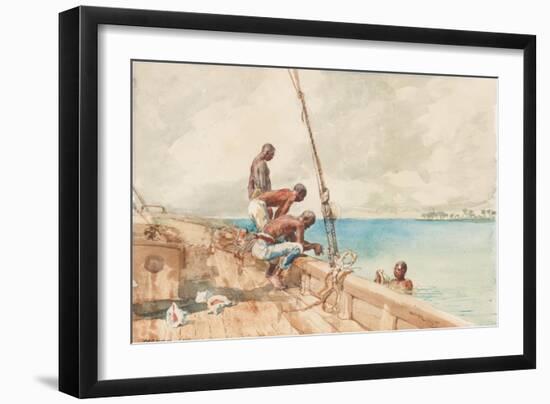 The Conch Divers, 1885-Winslow Homer-Framed Giclee Print