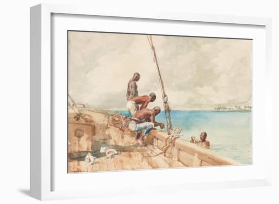 The Conch Divers, 1885-Winslow Homer-Framed Giclee Print