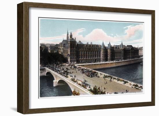 The Conciergerie and the Pont Neuf, Paris, C1900-null-Framed Giclee Print