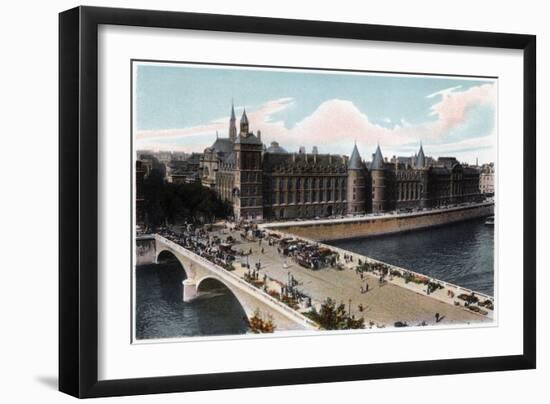 The Conciergerie and the Pont Neuf, Paris, C1900-null-Framed Giclee Print