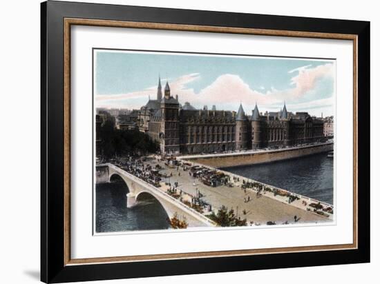 The Conciergerie and the Pont Neuf, Paris, C1900-null-Framed Giclee Print