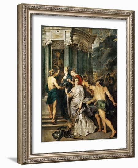 The Conclusion of Peace in Angers (The Marie de Medici Cycl)-Peter Paul Rubens-Framed Giclee Print