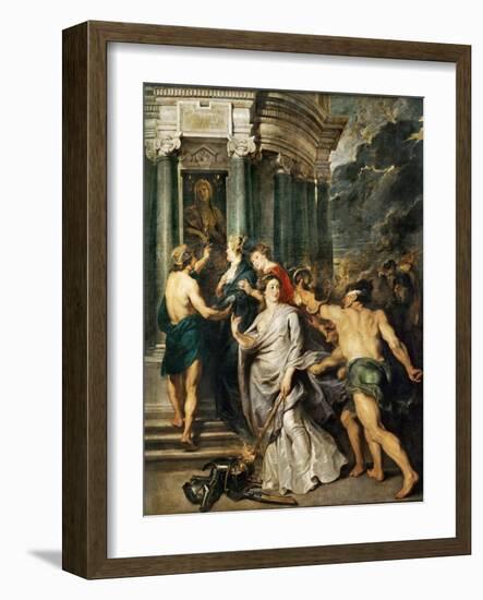 The Conclusion of Peace in Angers (The Marie de Medici Cycl)-Peter Paul Rubens-Framed Giclee Print