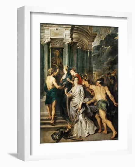 The Conclusion of Peace in Angers (The Marie de Medici Cycl)-Peter Paul Rubens-Framed Giclee Print