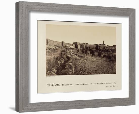 The Conduit of the Upper Pool and the West Wall of the City and the Entrance by the Joppa or…-James Graham-Framed Photographic Print