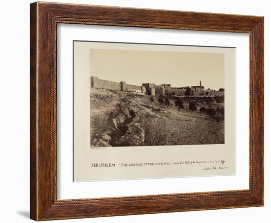 The Conduit of the Upper Pool and the West Wall of the City and the Entrance by the Joppa or…-James Graham-Framed Photographic Print