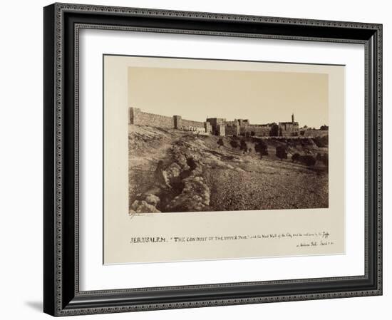 The Conduit of the Upper Pool and the West Wall of the City and the Entrance by the Joppa or…-James Graham-Framed Photographic Print