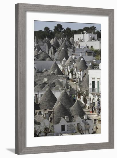 The Cone-Shaped Roofs of Trulli Houses in the Rione Monte District, Alberobello, Apulia, Italy-Stuart Forster-Framed Photographic Print