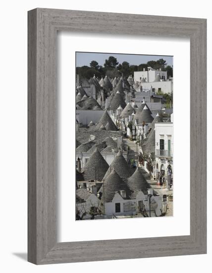 The Cone-Shaped Roofs of Trulli Houses in the Rione Monte District, Alberobello, Apulia, Italy-Stuart Forster-Framed Photographic Print