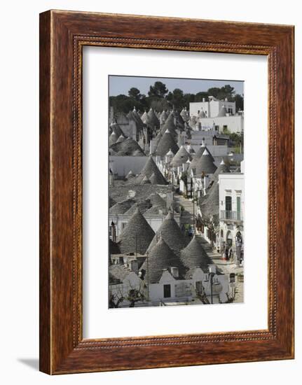 The Cone-Shaped Roofs of Trulli Houses in the Rione Monte District, Alberobello, Apulia, Italy-Stuart Forster-Framed Photographic Print