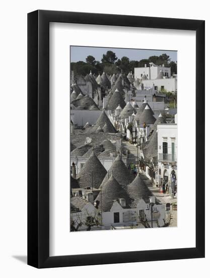 The Cone-Shaped Roofs of Trulli Houses in the Rione Monte District, Alberobello, Apulia, Italy-Stuart Forster-Framed Photographic Print