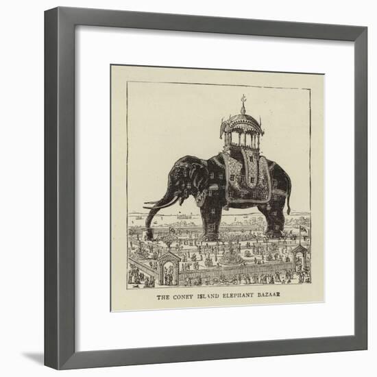 The Coney Island Elephant Bazaar-null-Framed Giclee Print