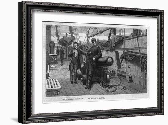The Confederate War-Steamer "Alabama," Captain Semmes Secretary-Jackson-Framed Art Print