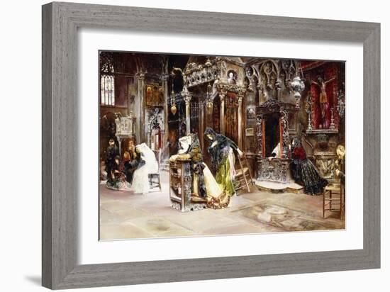 The Confession, 1893-Jose Gallegos Arnosa-Framed Giclee Print