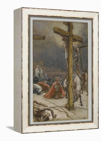 The Confession of Saint Longinus, Illustration from 'The Life of Our Lord Jesus Christ', 1886-94-James Tissot-Framed Premier Image Canvas