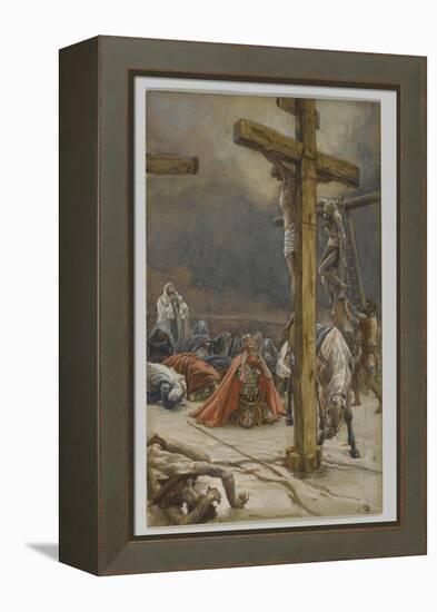 The Confession of Saint Longinus, Illustration from 'The Life of Our Lord Jesus Christ', 1886-94-James Tissot-Framed Premier Image Canvas