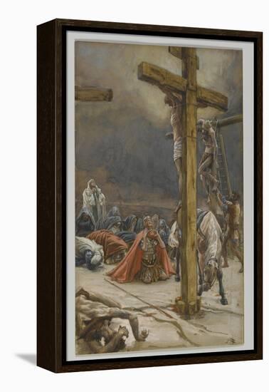 The Confession of Saint Longinus, Illustration from 'The Life of Our Lord Jesus Christ', 1886-94-James Tissot-Framed Premier Image Canvas