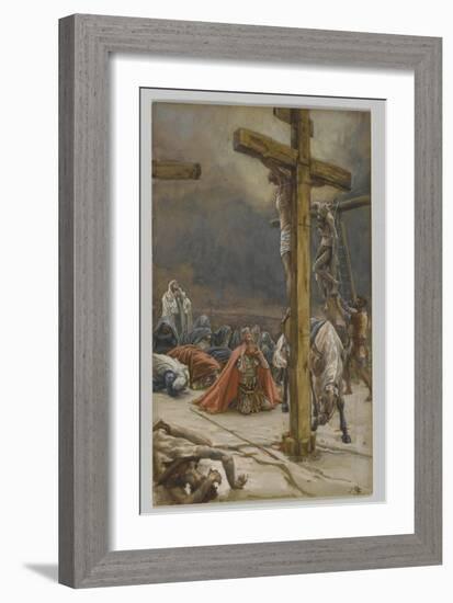 The Confession of Saint Longinus, Illustration from 'The Life of Our Lord Jesus Christ', 1886-94-James Tissot-Framed Giclee Print