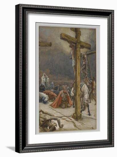 The Confession of Saint Longinus, Illustration from 'The Life of Our Lord Jesus Christ', 1886-94-James Tissot-Framed Giclee Print