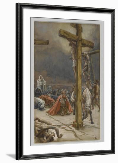 The Confession of Saint Longinus, Illustration from 'The Life of Our Lord Jesus Christ', 1886-94-James Tissot-Framed Giclee Print