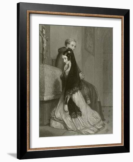 The Confession-John Rogers Herbert-Framed Giclee Print