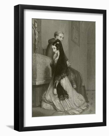 The Confession-John Rogers Herbert-Framed Giclee Print