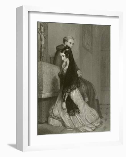 The Confession-John Rogers Herbert-Framed Giclee Print