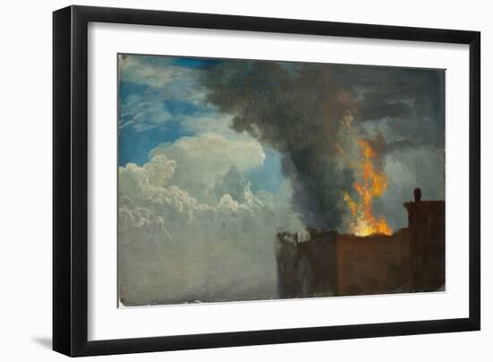 The Conflagration (Oil on Paper)-Albert Bierstadt-Framed Giclee Print