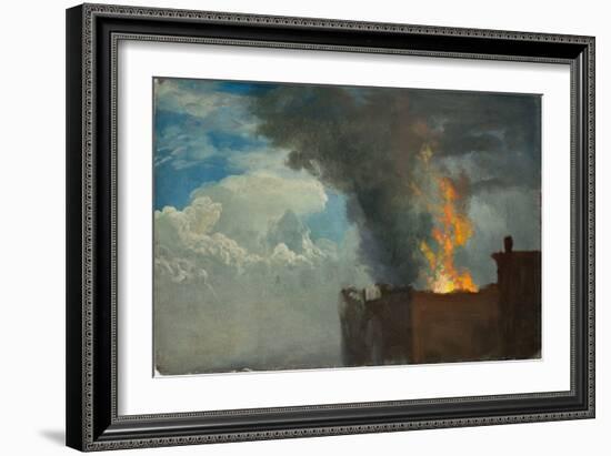 The Conflagration (Oil on Paper)-Albert Bierstadt-Framed Giclee Print