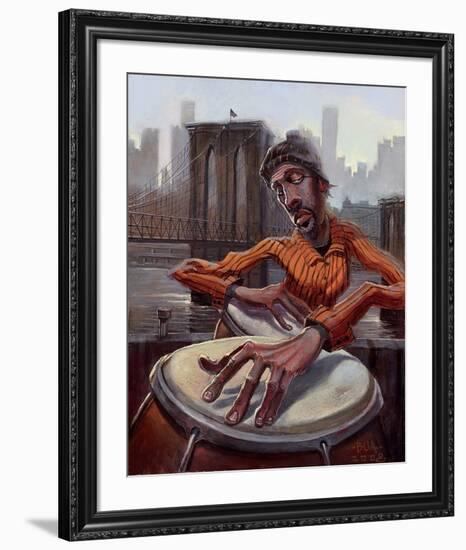 The Conga Player-BUA-Framed Art Print