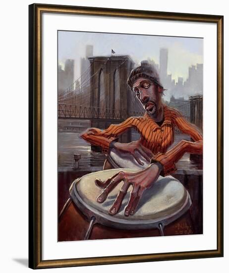 The Conga Player-BUA-Framed Art Print