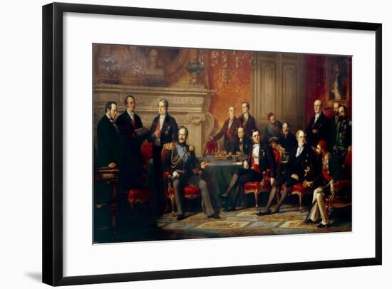 The Congress of Paris in 1856-Édouard Louis Dubufe-Framed Giclee Print