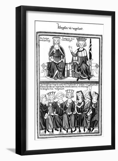 The Congress of Wartburg, 15th Century-A Bisson-Framed Giclee Print